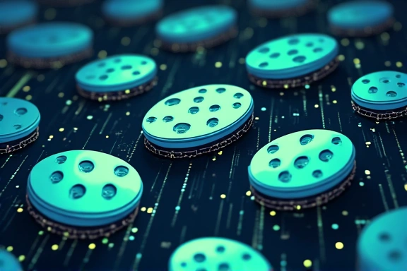 Illustration von Cookies und digitalen Fußabdrücken